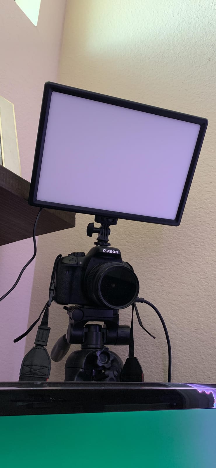 NEEWER 192 LED Video Light Panel, 20W Ultra Thin Bi Color Dimmable DSLR Camera Soft Light, 4000mAh Lithium Battery, 3200K-5600K CRI97+, Key Lighting for Studio Photography Recording Streaming customer photo 2