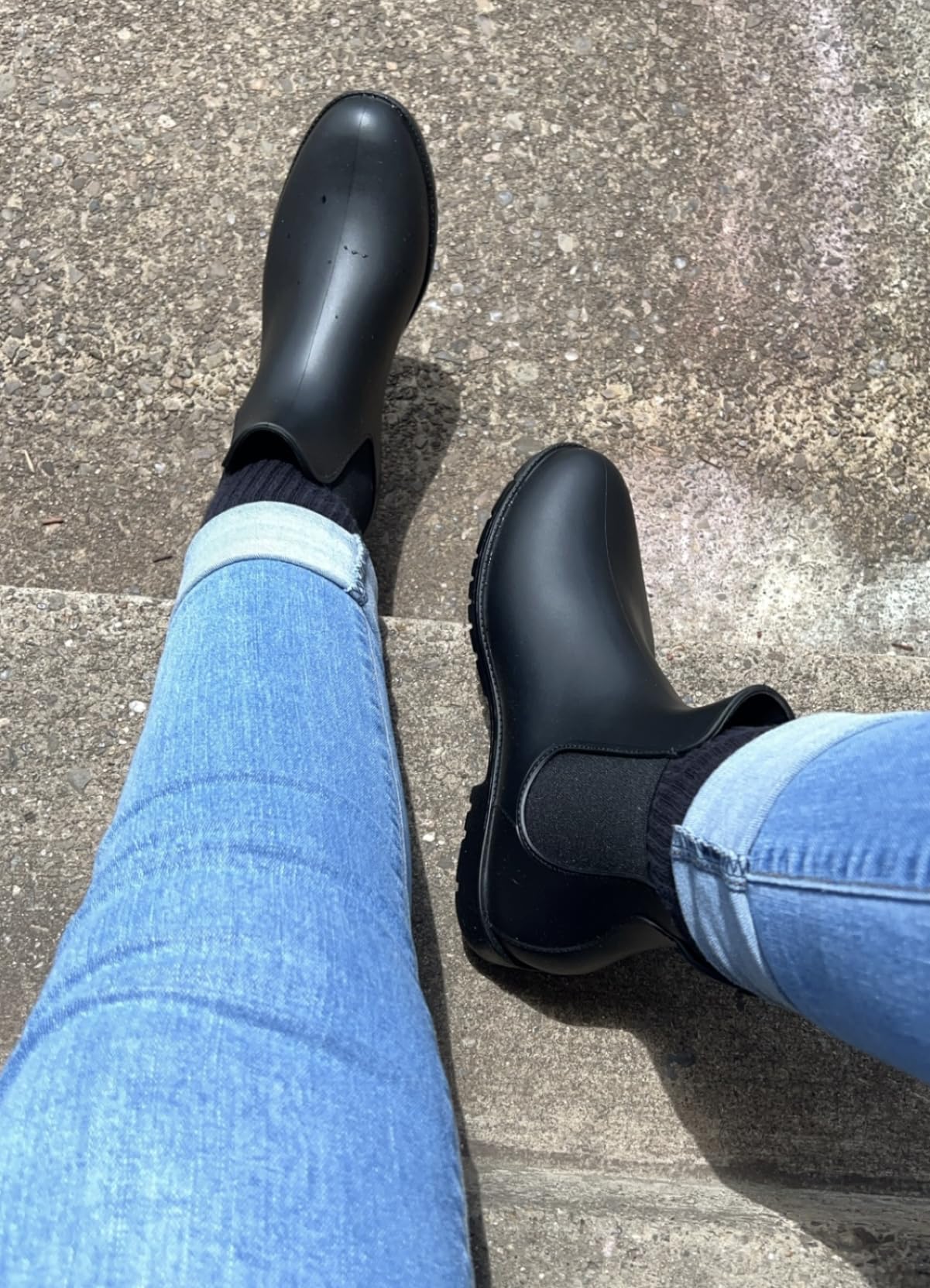Asgard Women's Ankle Rain Boots Waterproof Chelsea Boots | Stylish Matte Finish, Easy On&Off, Non Slip, Ideal for Rainy Commute customer photo 1