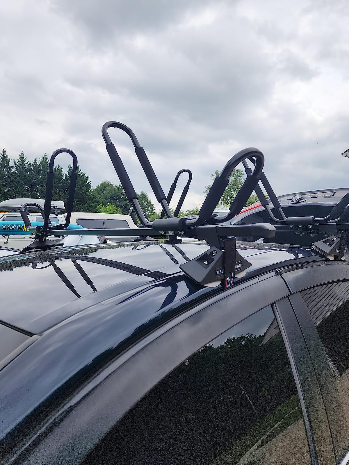 FDB J Cross Bar 2 Pairs = 4 PCS Universal Kayak Canoe Top Mount Carrier Roof Rack Boat SUV Truck Van Car with 4 pcs Tie Down Straps customer photo 1