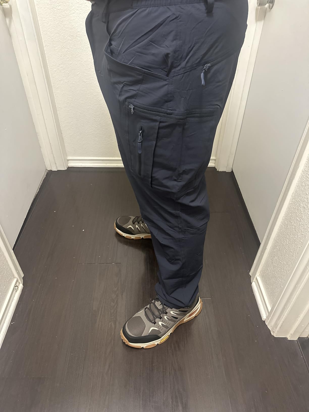 TACVASEN Men's Lightweight Hiking Tactical Pants Waterproof Quick Dry Cargo Work Rain Outdoor Pants 8 Pockets customer photo 2