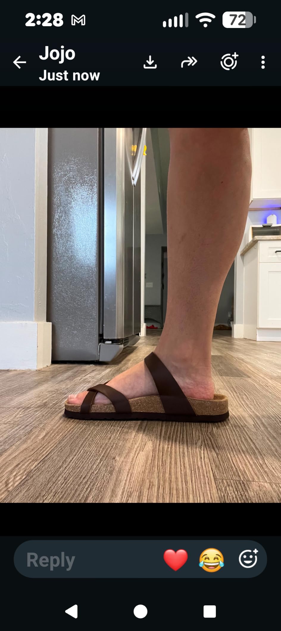 CUSHIONAIRE Luna Cork Footbed Sandals for Women with Crossover Straps customer photo 1