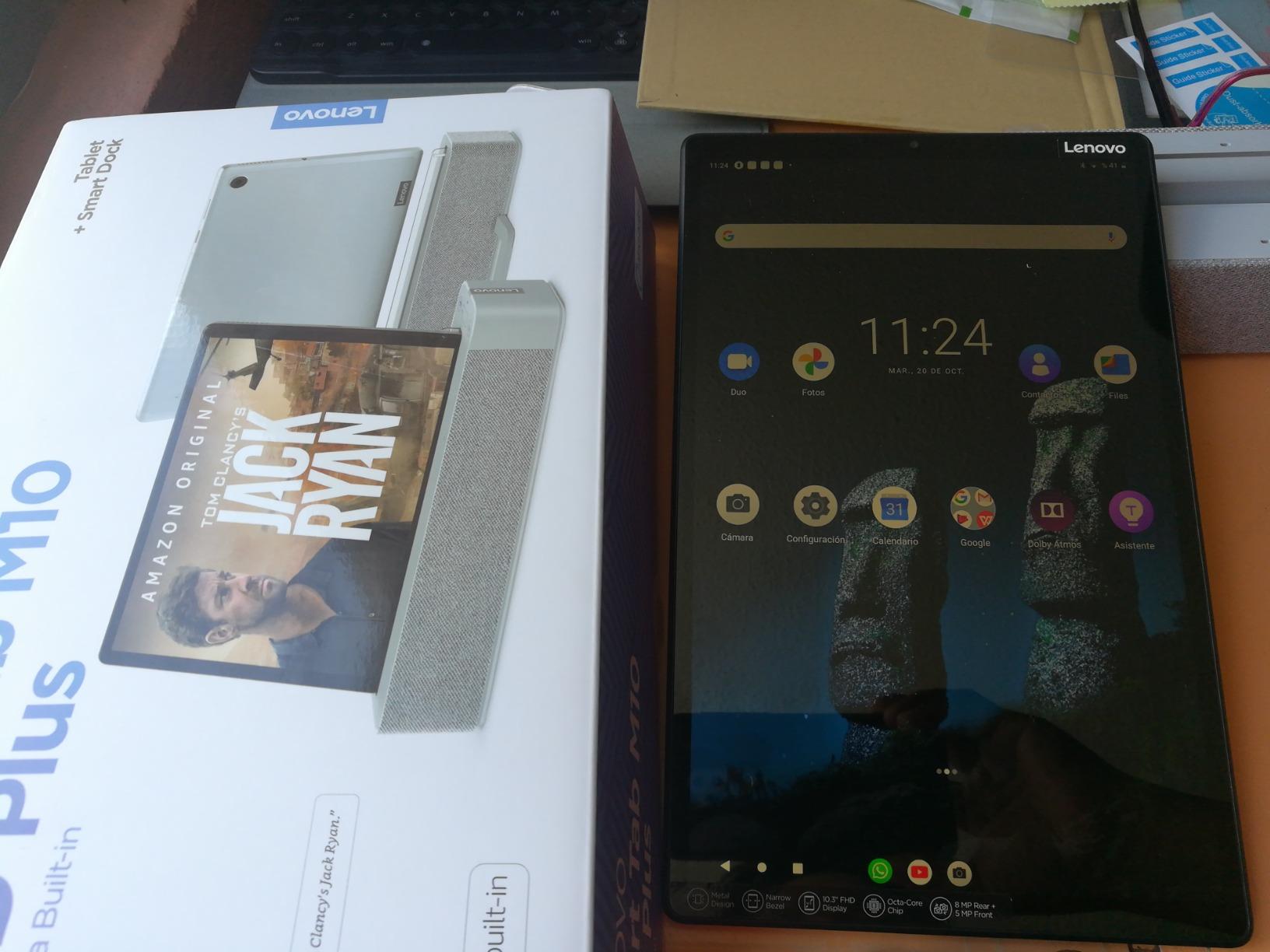 Lenovo Smart Tab M10 Plus, FHD Android Tablet, Alexa-Enabled Smart Device, Octa-Core Processor, 128GB Storage, 4GB RAM, WiFi, Bluetooth, Platinum Grey customer photo 2