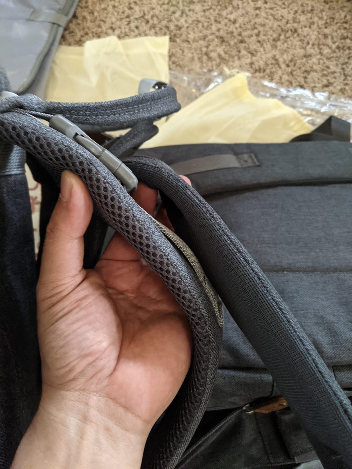 BabbleRoo Diaper Bag Backpack - Baby Essentials Travel Tote - Multi Function Water Resistant Diaper Bag, Travel Essentials Baby Bag with Changing Pad, Stroller Straps & Pacifier Case - Unisex, Black customer photo 1