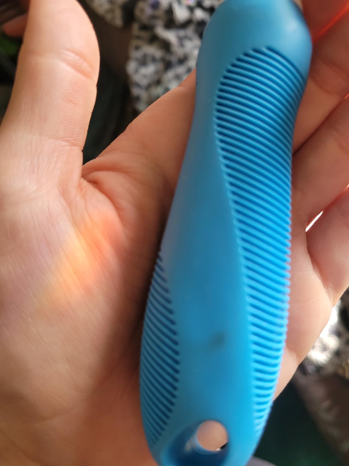 Grooming Comb for Long & Curly Hair in Dogs & Cats - Top Pet Detangler Brush - Removes & Prevents Matted Fur - Perfect for Goldendoodle, Poodle Mixes, and Cat Undercoat customer photo 1
