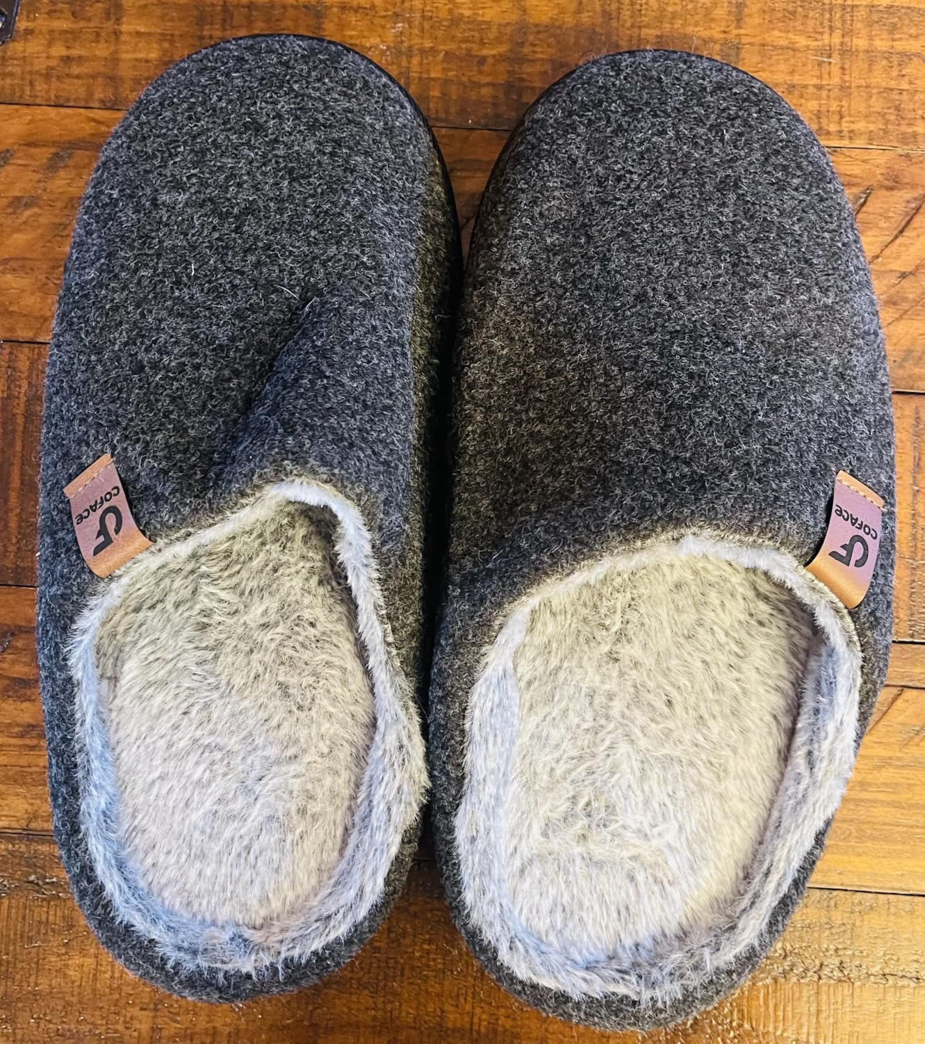 COFACE Mens Cozy Memory Foam Scuff Slippers Warm Slip On House Shoes customer photo 2