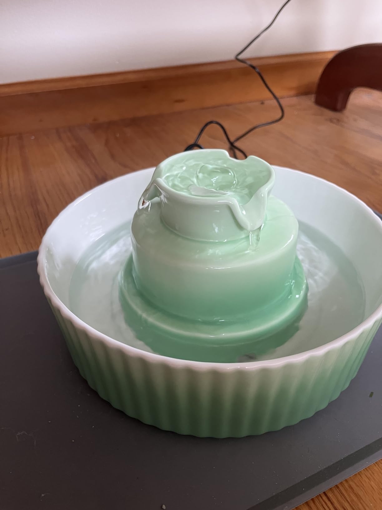 Wonder Creature Ceramic Cat Water Fountain, Stable Cupcake Design, 71oz customer photo 1