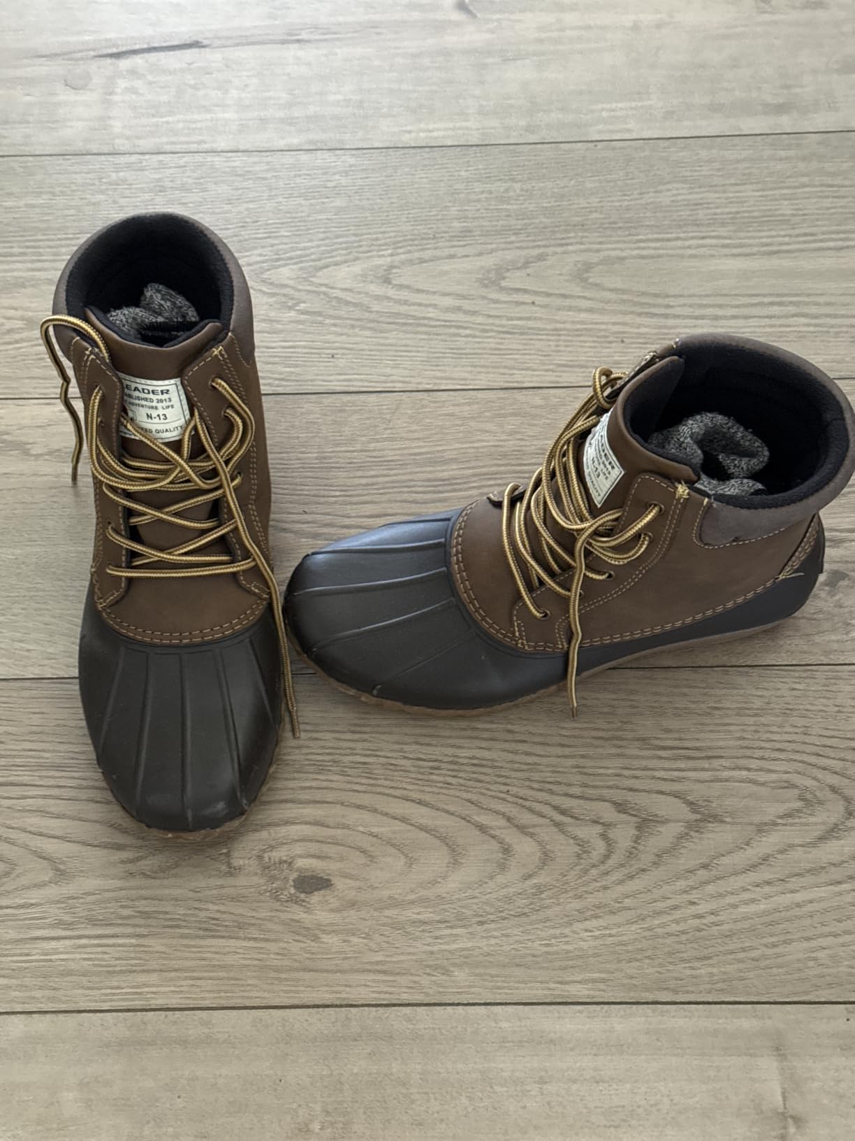 ALEADER Mens Duck Boot | Waterproof Shell | Fur Lined Insulated Winter Snow Boot customer photo 2