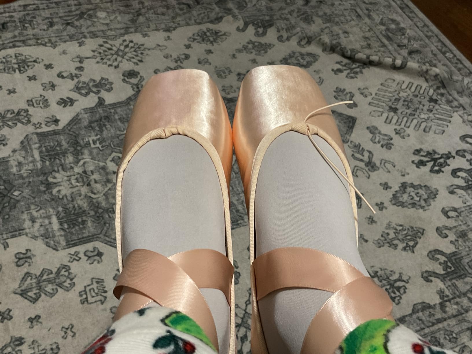 DoGeek Satin Pointe Shoes for Girls and Ladies Professional Ballet Dance Shoes with Ribbon for School or Home customer photo 2