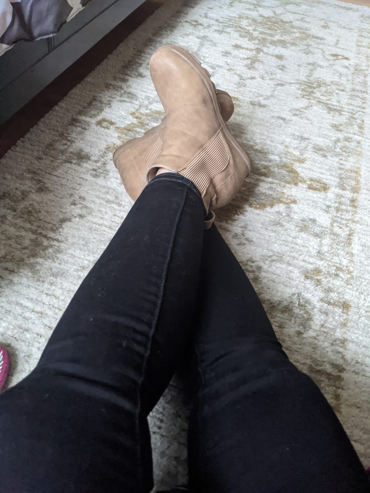 Athlefit Women's Hidden Heel Chelsea Ankle Wedge Boots customer photo 1