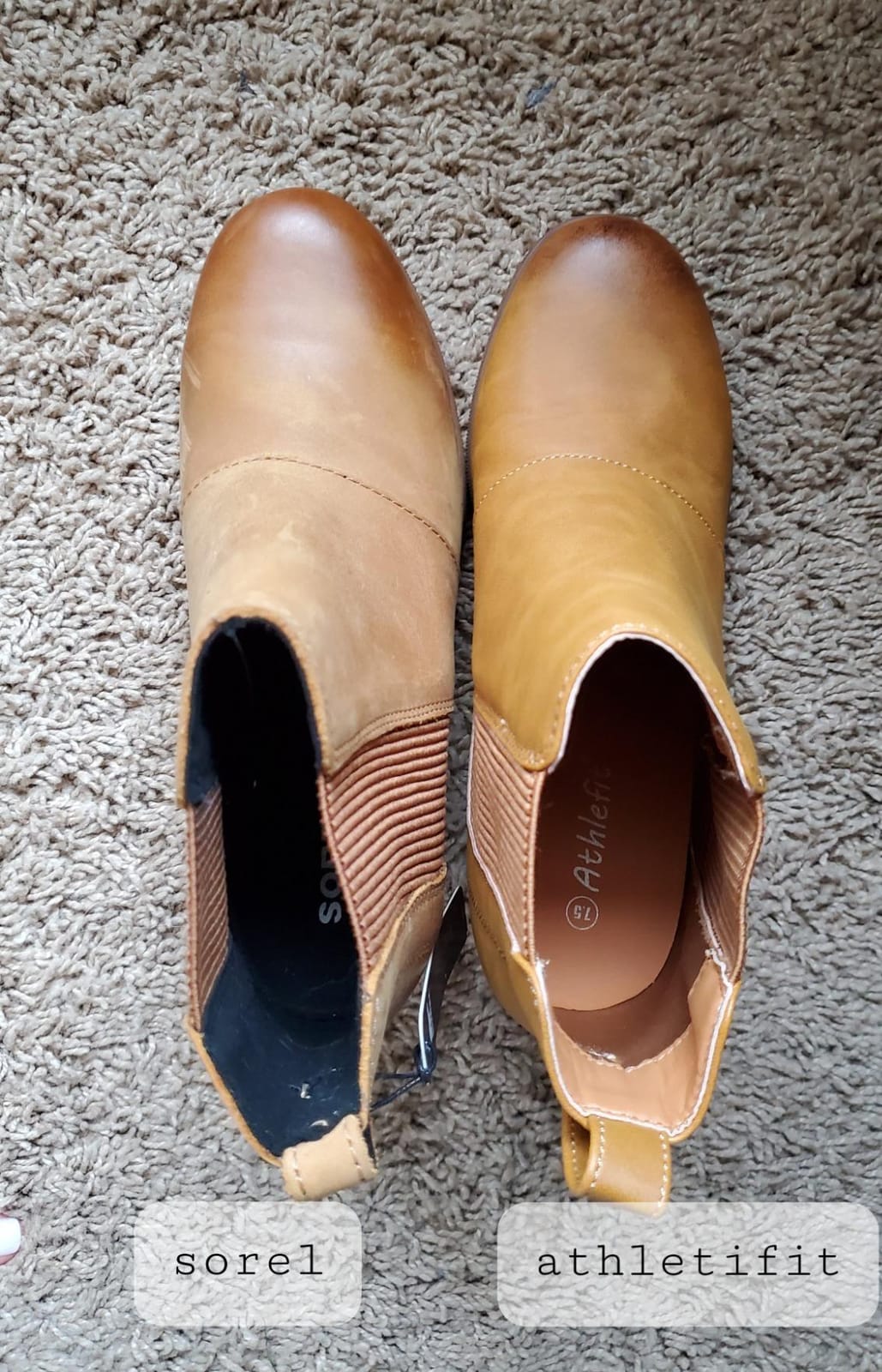 Athlefit Women's Hidden Heel Chelsea Ankle Wedge Boots customer photo 2