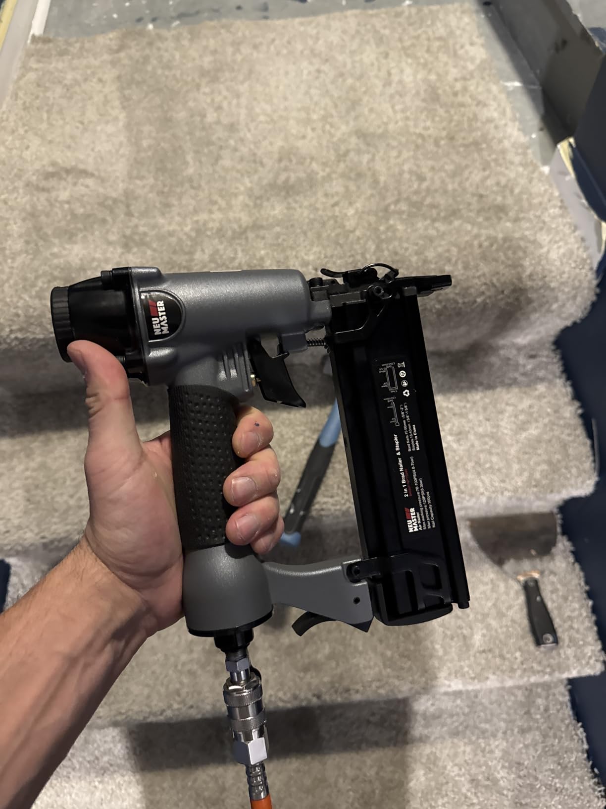 NEU Master Nail Gun, 2 in 1 Pneumatic Brad Nailer/Staple Gun customer photo 1