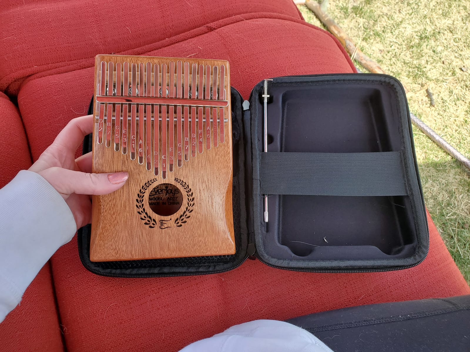 Everjoys Kalimba Thumb Piano 17 Keys, Professional Musical Instrument Finger Piano Marimbas with Portable Soft Cloth Bag, Fast to Learn Songbook, Tuning Hammer, All in One Kit customer photo 1