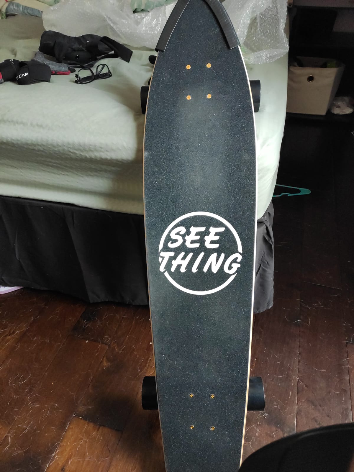 seething 42 Inch Longboard Skateboard Complete Cruiser Pintail,The Original Artisan Maple Skateboard Cruiser Pintail for Cruising, Carving, Free-Style and Downhill customer photo 1