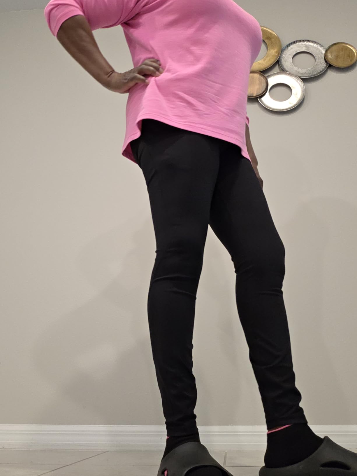 ODODOS Women's High Waisted Yoga Leggings with Pockets, Tummy Control Non See Through Workout Athletic Running Yoga Pants customer photo 1