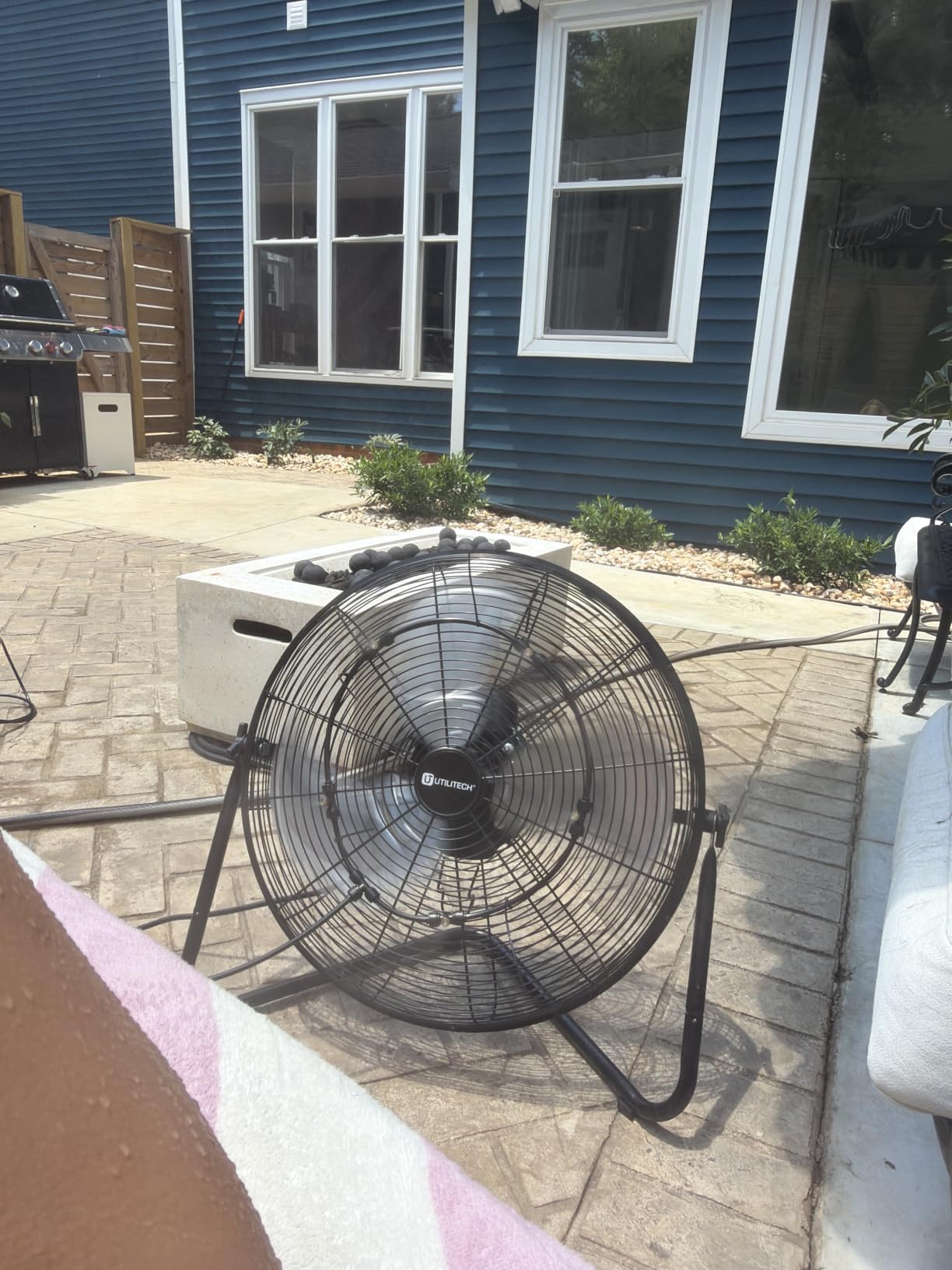 Outdoor Misting Fan Kit for a Cool Patio Breeze,Water Mister Spray for Cooling Outdoor,19.36FT (5.9M) Misting Line + 5 Brass Mist Nozzles + a Brass Adapter(3/4) Fit to Any Outdoor Fan customer photo 2