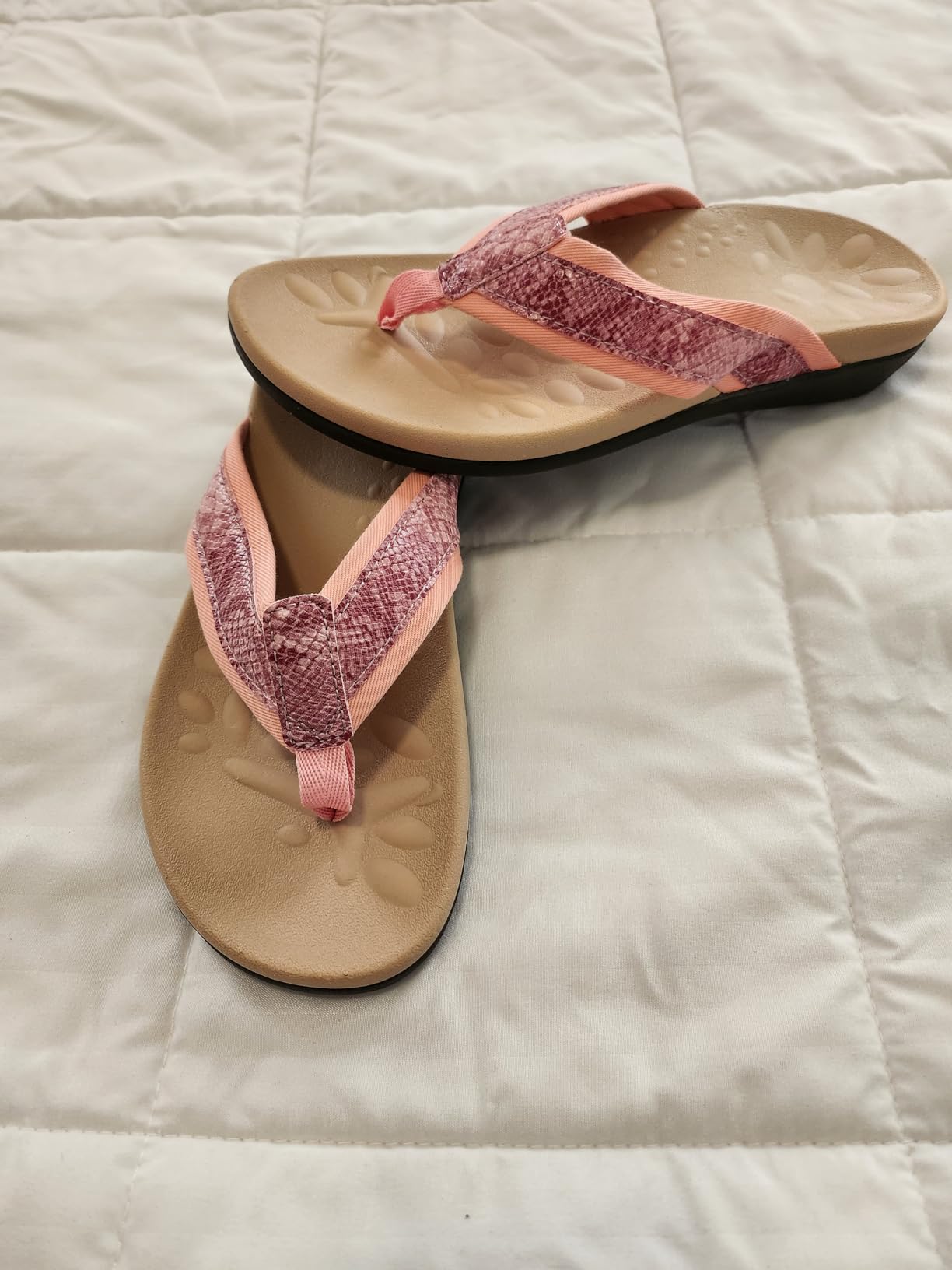 Orkii Womens Plantar Fasciitis Feet Sandals, Best Orthotic Flip Flops With Arch Support, Comfortable Walking Sandals customer photo 2