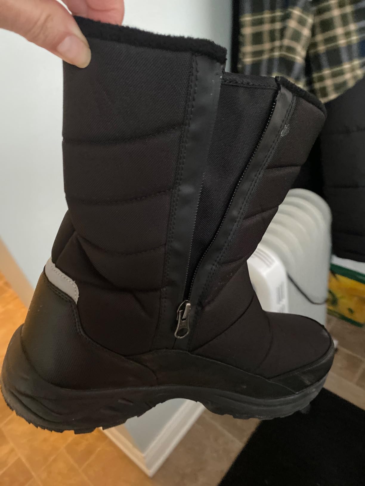 SILENTCARE Mens Winter Mid-Calf Snow Boot Fur Warm Waterproof Slip On Outdoor Athletic customer photo 1