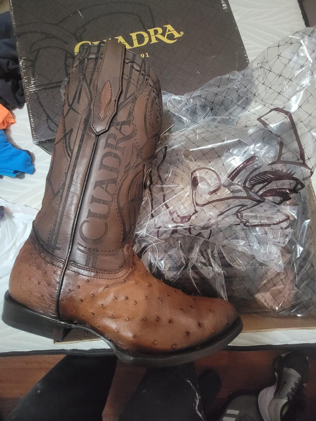 Cuadra Men's Western Boot in Genuine Ostrich Leather customer photo 1