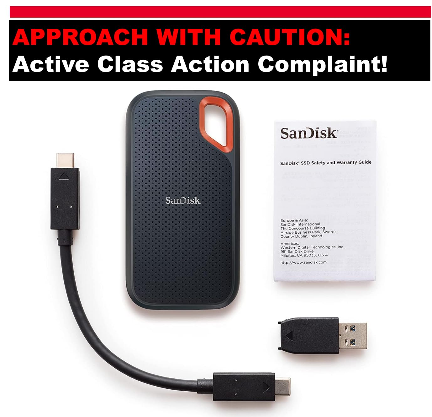 Sandisk 2TB Extreme Portable SSD, Up to 1050MB/s, USB-C, USB 3.2 Gen 2, IP65 Water and Dust Resistance, Updated Firmware, External Solid State Drive, SDSSDE61-2T00-G25 customer photo 1