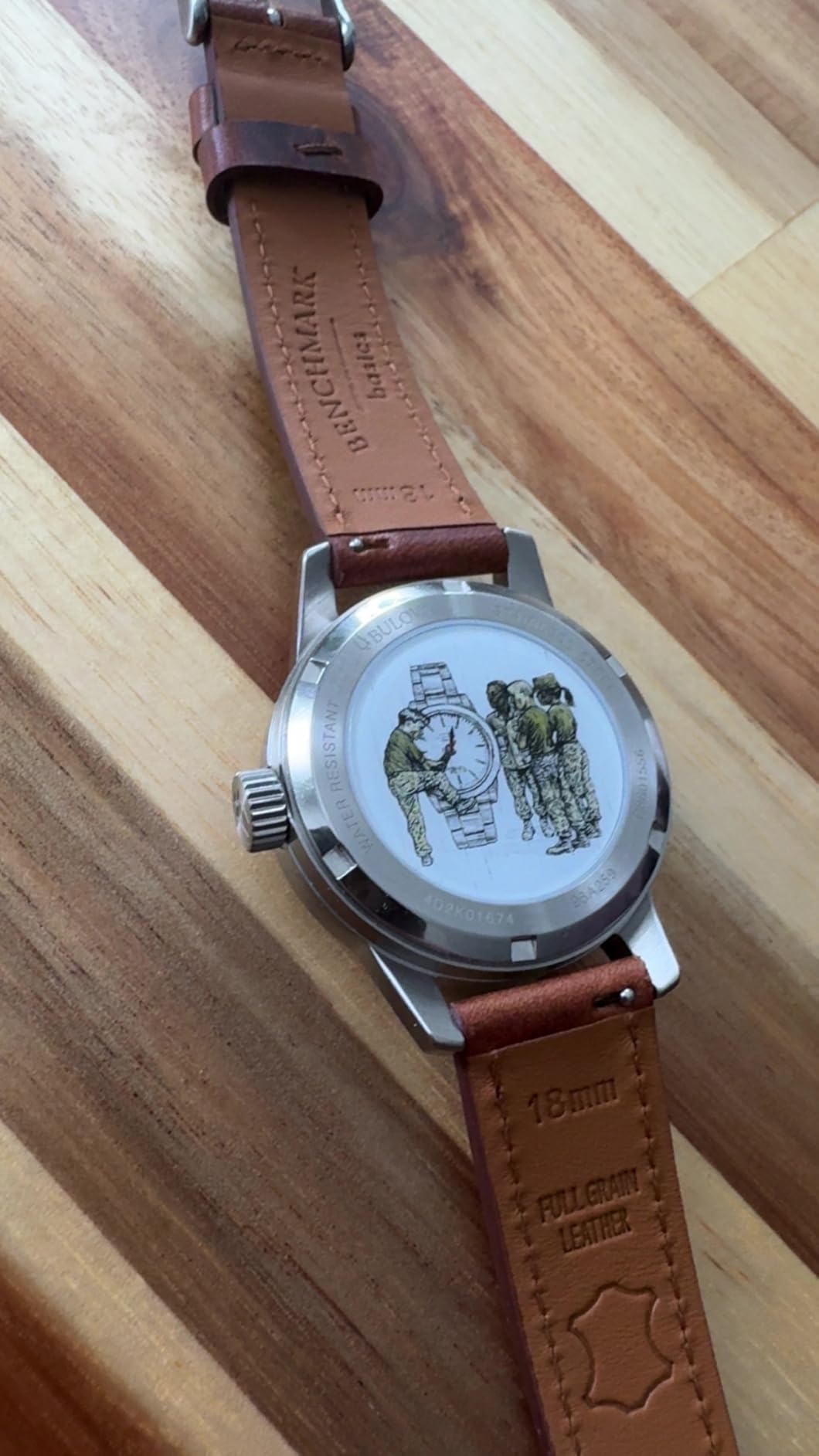 Bulova Men's Military Heritage Hack Veteran's Watchmaking Initiative Watch in Stainless Steel with 3-Hand Automatic, Green NATO Strap Style: 96A259 customer photo 1