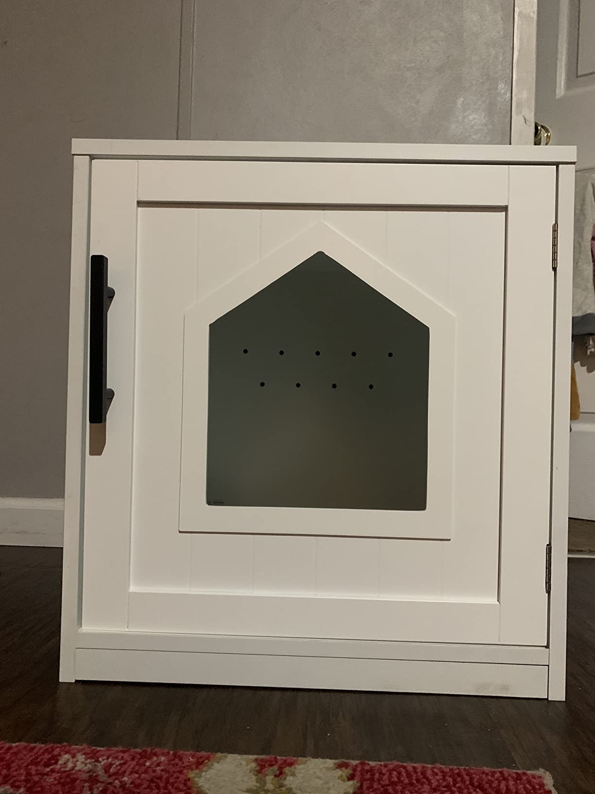 Litter Box Enclosure Cat Litter Box Furniture Hidden Litter Box Furniture Indoor Box Cabinet Cat House Side Table Nightstand (White) customer photo 1