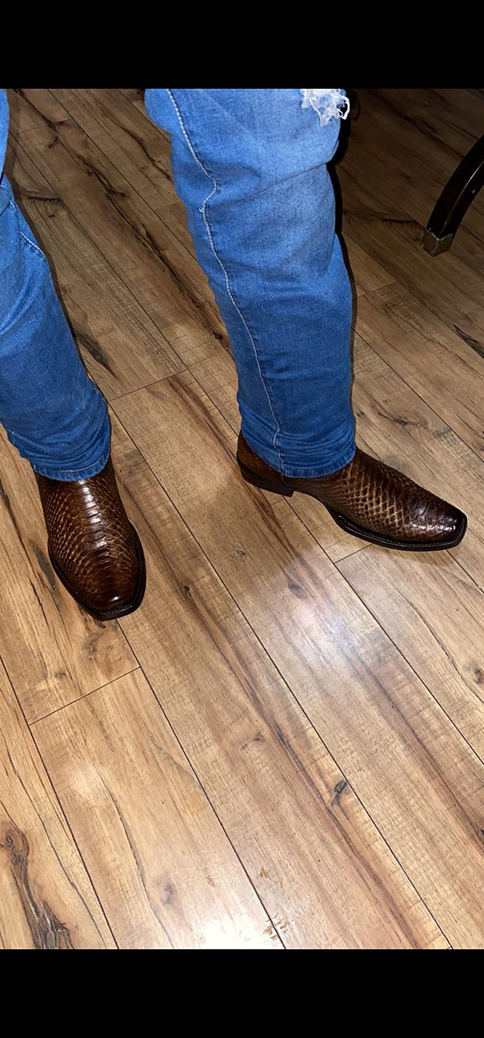 Cuadra Men's Western Boot in Genuine Python Leather, 1J1NPH customer photo 2