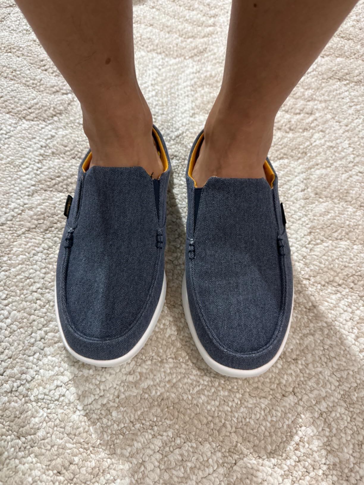 Men's Orthopedic Slip-On Loafers Walking Shoes with Arch Support: Casual Plantar Fasciitis Slippers for Flat Feet, Comfortable Orthotic Shoes for Foot and Heel Pain Relief customer photo 2