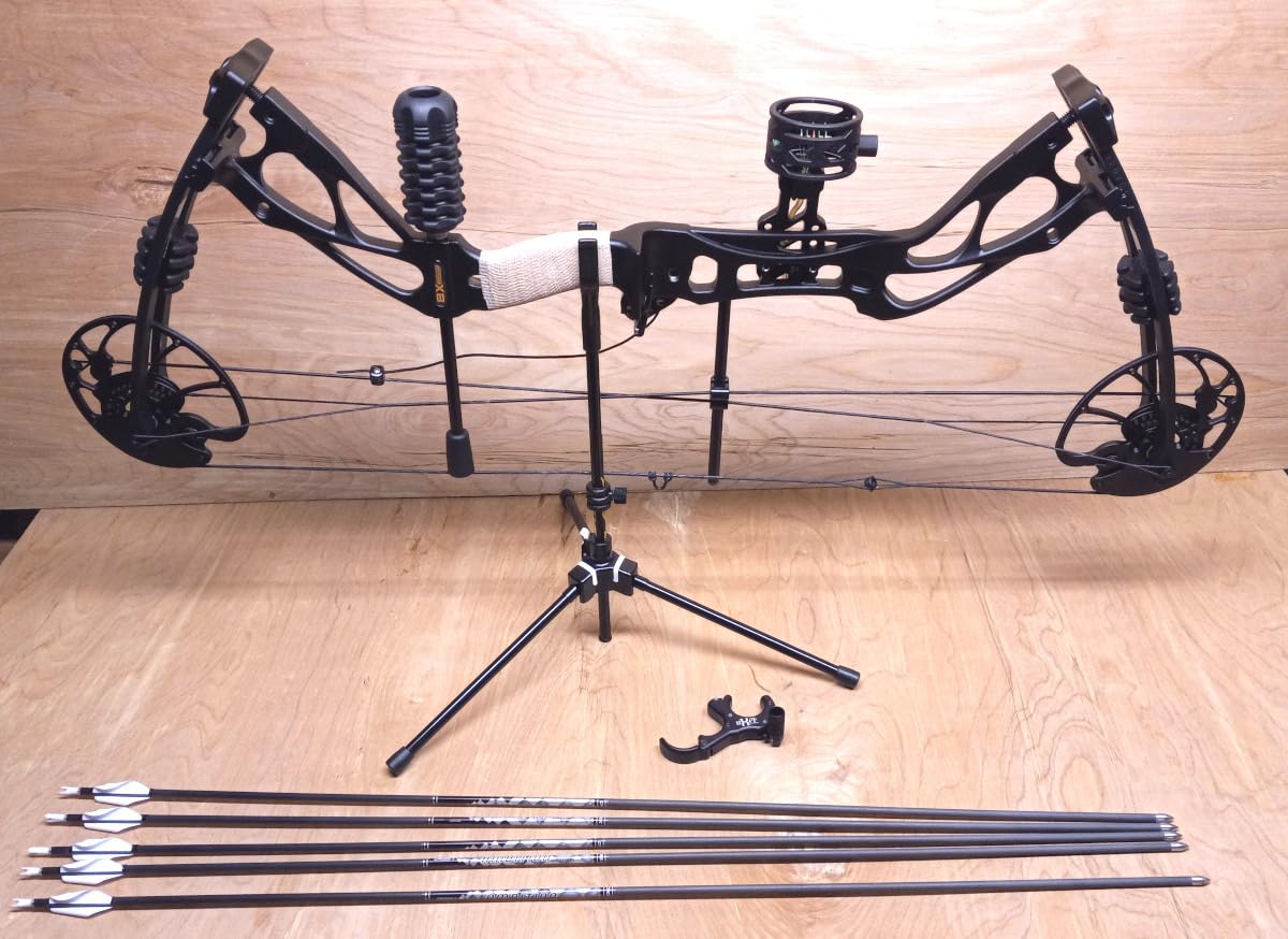 Sanlida Archery Dragon X8 RTH Compound Bow Package for Adults and Teens,18”-31” Draw Length,0-70 Lbs Draw Weight,up to IBO 310 fps,No Bow Press Needed,Limited Life-time Warranty,RH Only customer photo 2