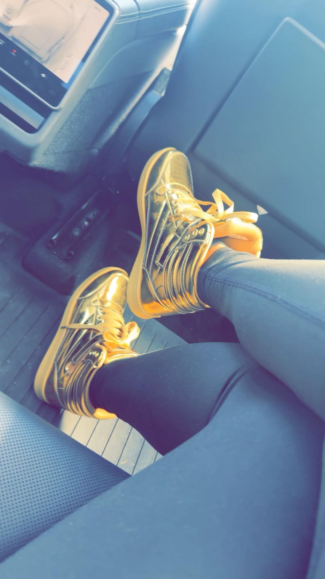 UBFEN Womens High Top Sneakers with Hidden Wedge Heel Ankle Support Boots customer photo 2