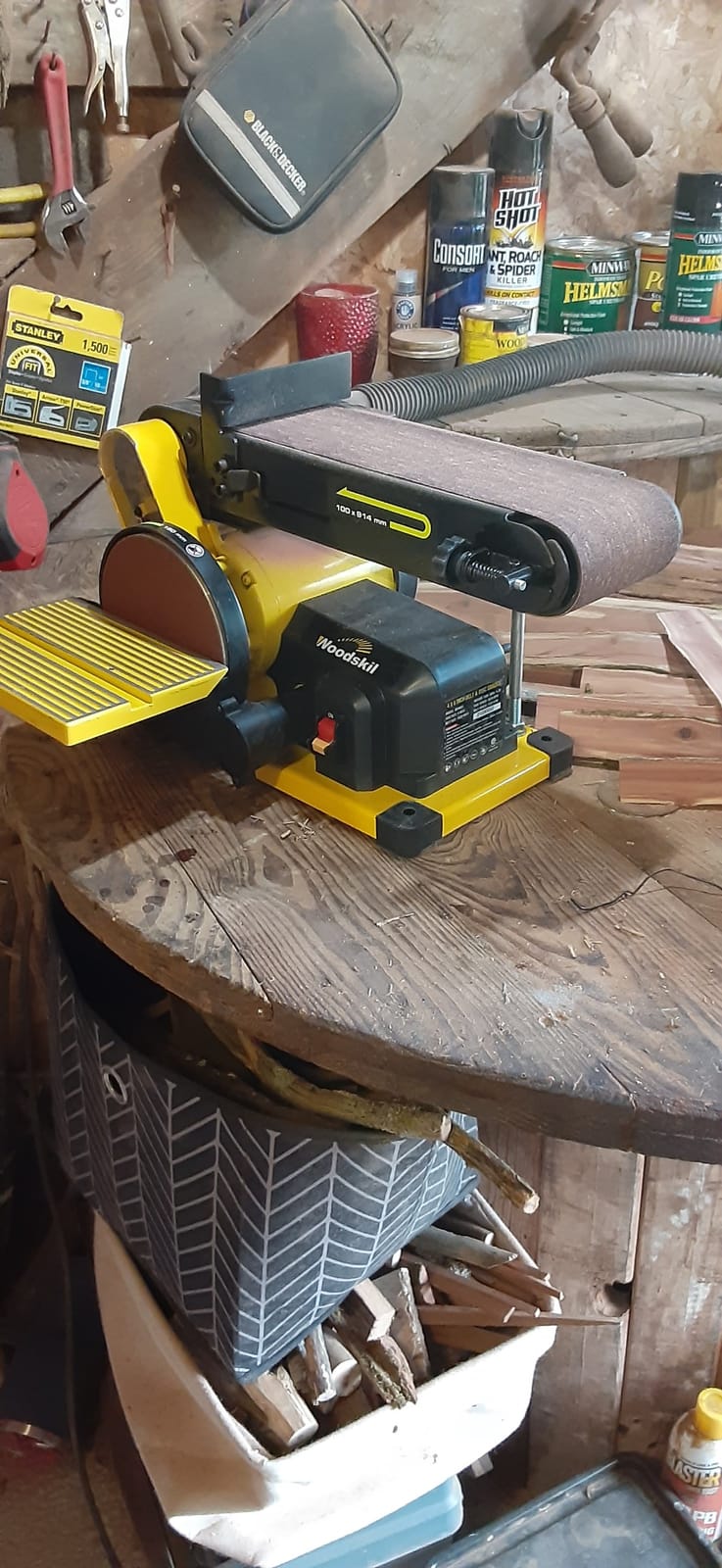 Woodskil 4.3A Belt Disc Sander Combo for Woodworking,4x36