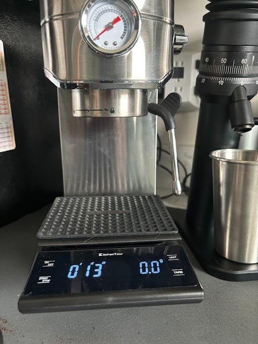 KitchenTour Coffee Scale with Timer for Brew Artisanal Java - Pour Over Scale for Slow Drip and French Press Coffee - Multifunction Kitchen Food Scale with Grams and oz customer photo 1