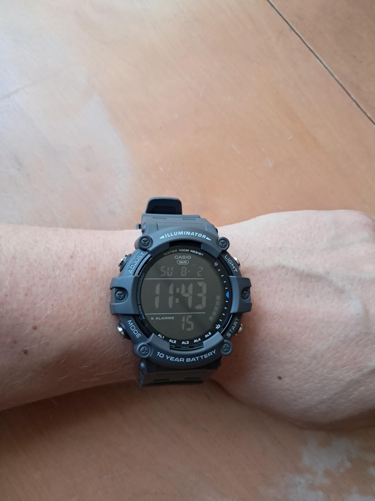 Casio Illuminator AE1500WH Series | 10-Year Battery | LED Backlight | 5-Alarms | 1/100 Sec Stopwatch | Men's Digital Watch customer photo 2