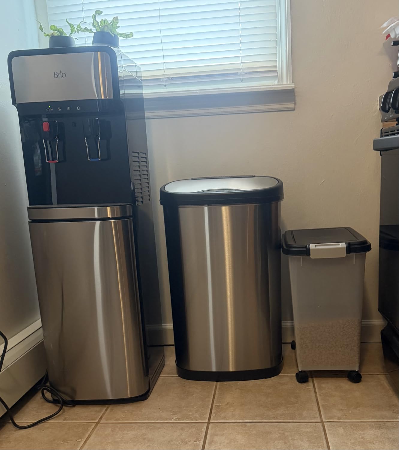 IRIS USA Airtight Pet Food Storage Rolling Container, 30 lb Capacity, Black customer photo 2