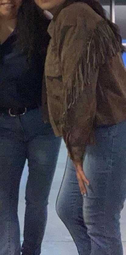 [BLANKNYC] Women's Faux Suede Fringe Jacket customer photo 1