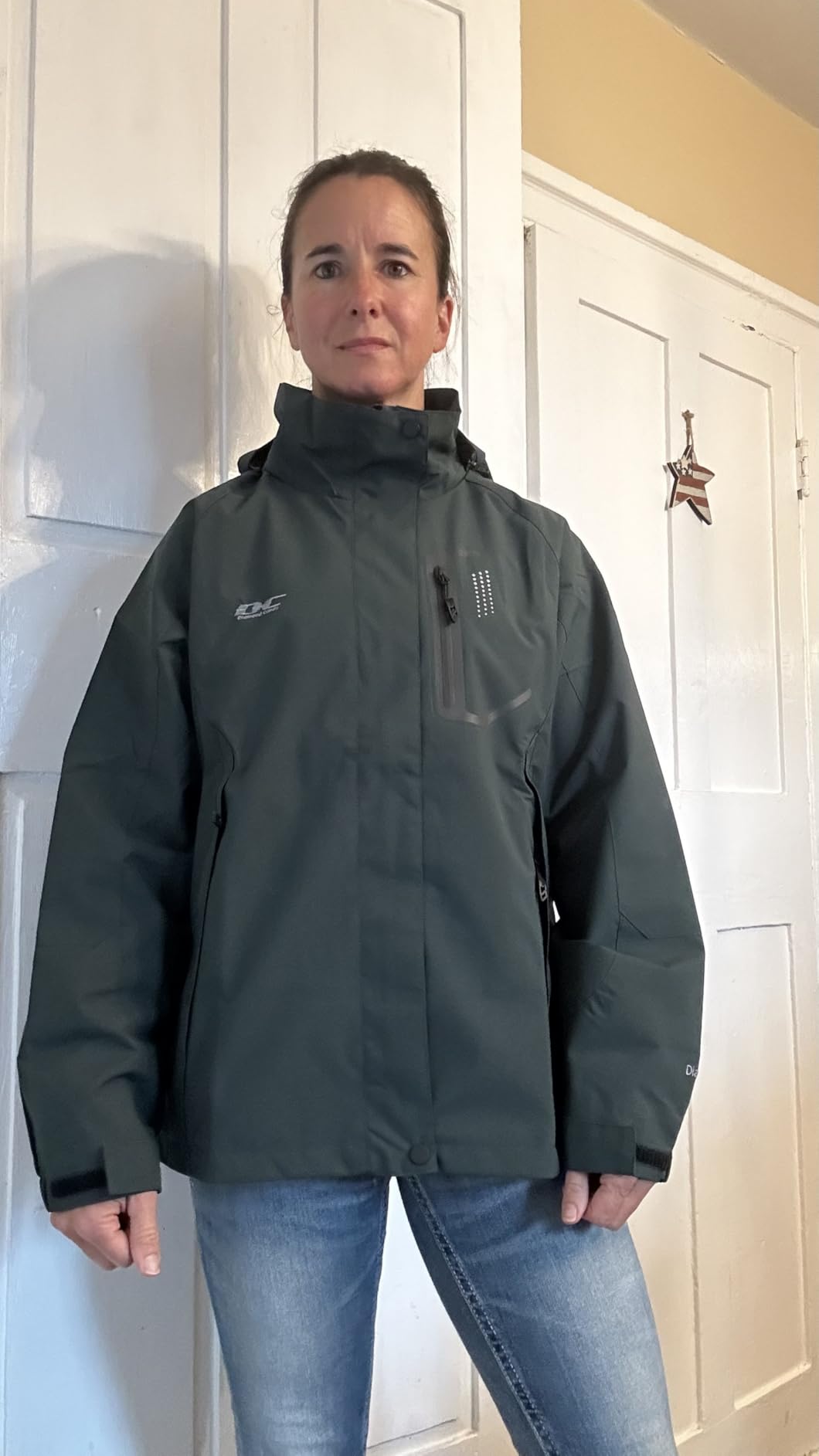 DC Diamond Candy Women's Lightweight Waterproof Hooded Rain Jacket customer photo 1