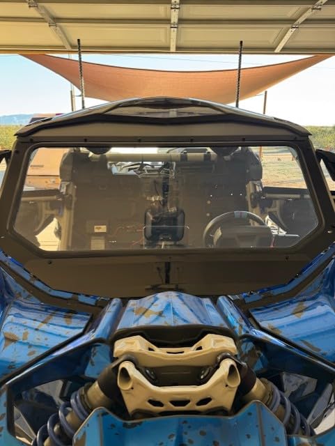ECOTRIC Full Glass Windshield with Sun Visor Compatible With Maverick X3 customer photo 1
