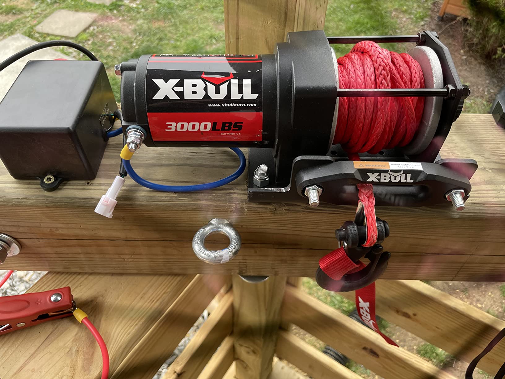 X-BULL 12V 3000LBS Electric Winch Synthetic Rope Electric Winch for Towing ATV/UTV Off Road with Mounting Bracket Wireless Remote New customer photo 2