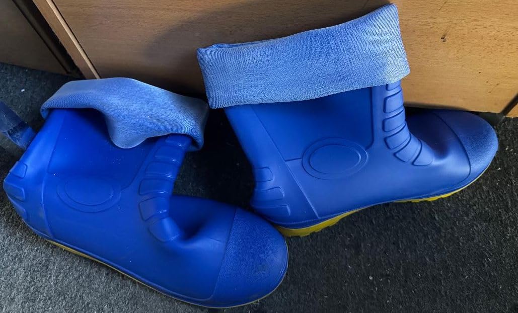 HISEA Men's Steel-Toe Rain Boots, Rubber Boots Waterproof Slip Resistant customer photo 1
