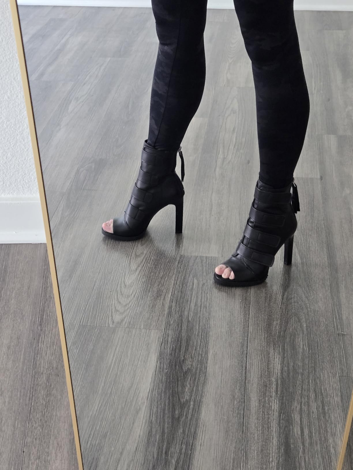 DKNY Women's Blake Peep Toe Heeled Bootie Boot customer photo 2