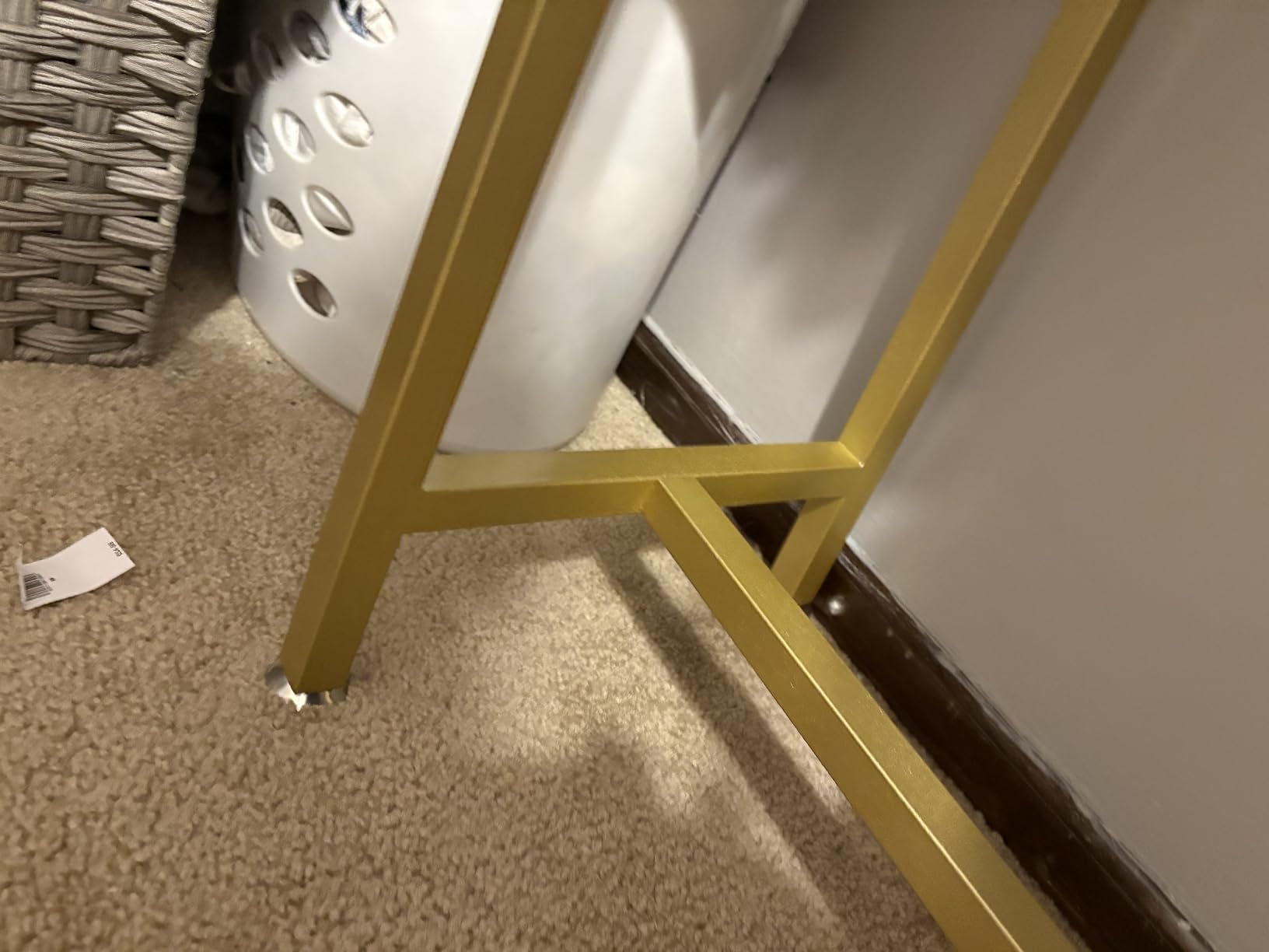 HOMEKAYT Gold Clothing Racks for Hanging Clothes,Modern Metal Heavy Duty Garment Rack,Portable Retail Display Rack Iron Clothing Racks 47''L-Gold customer photo 2