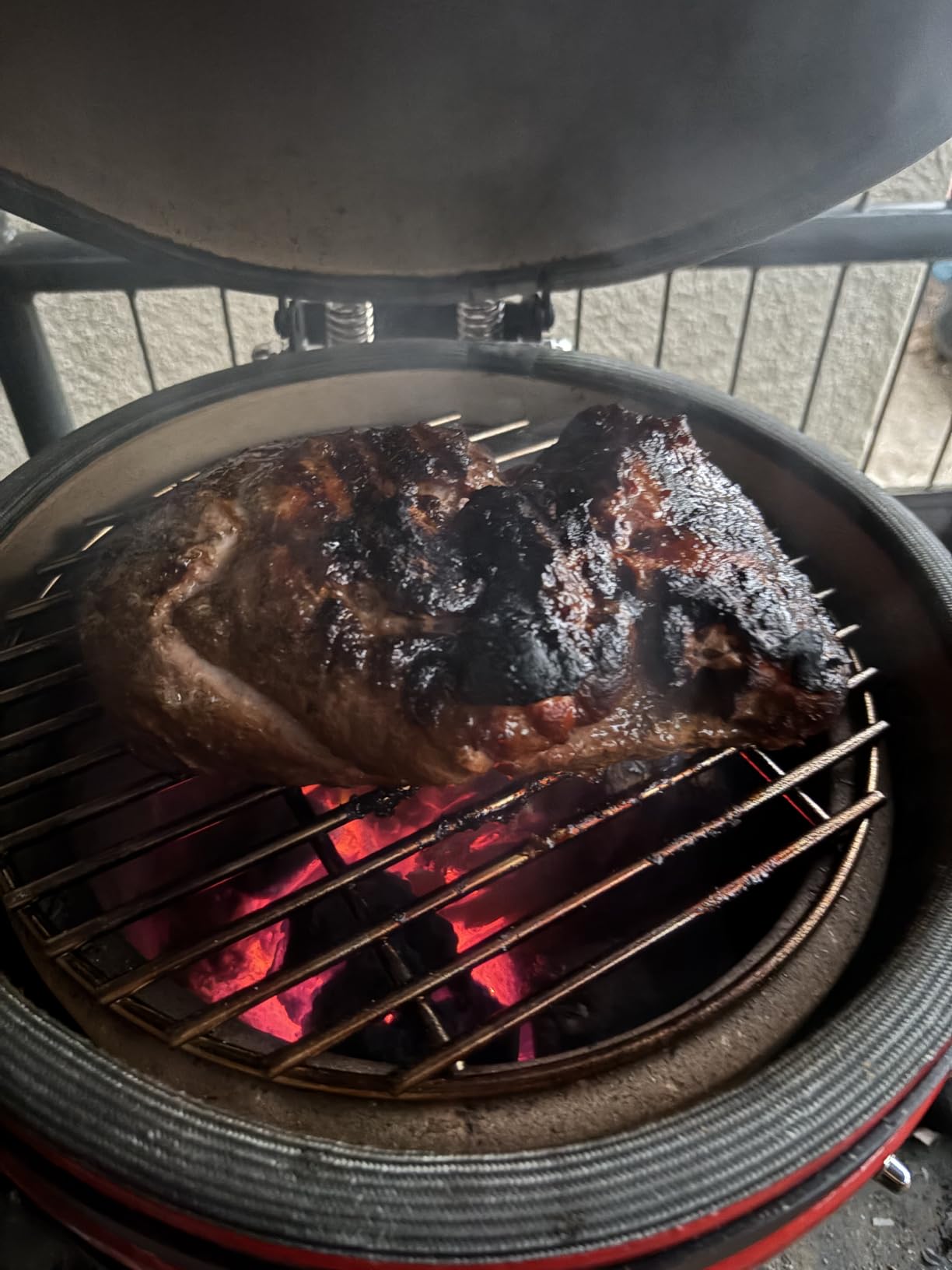 London Sunshine Ceramic Charcoal BBQ Kamado Grill Smoker - Portable Tabletop Cadet Series -Orange customer photo 1