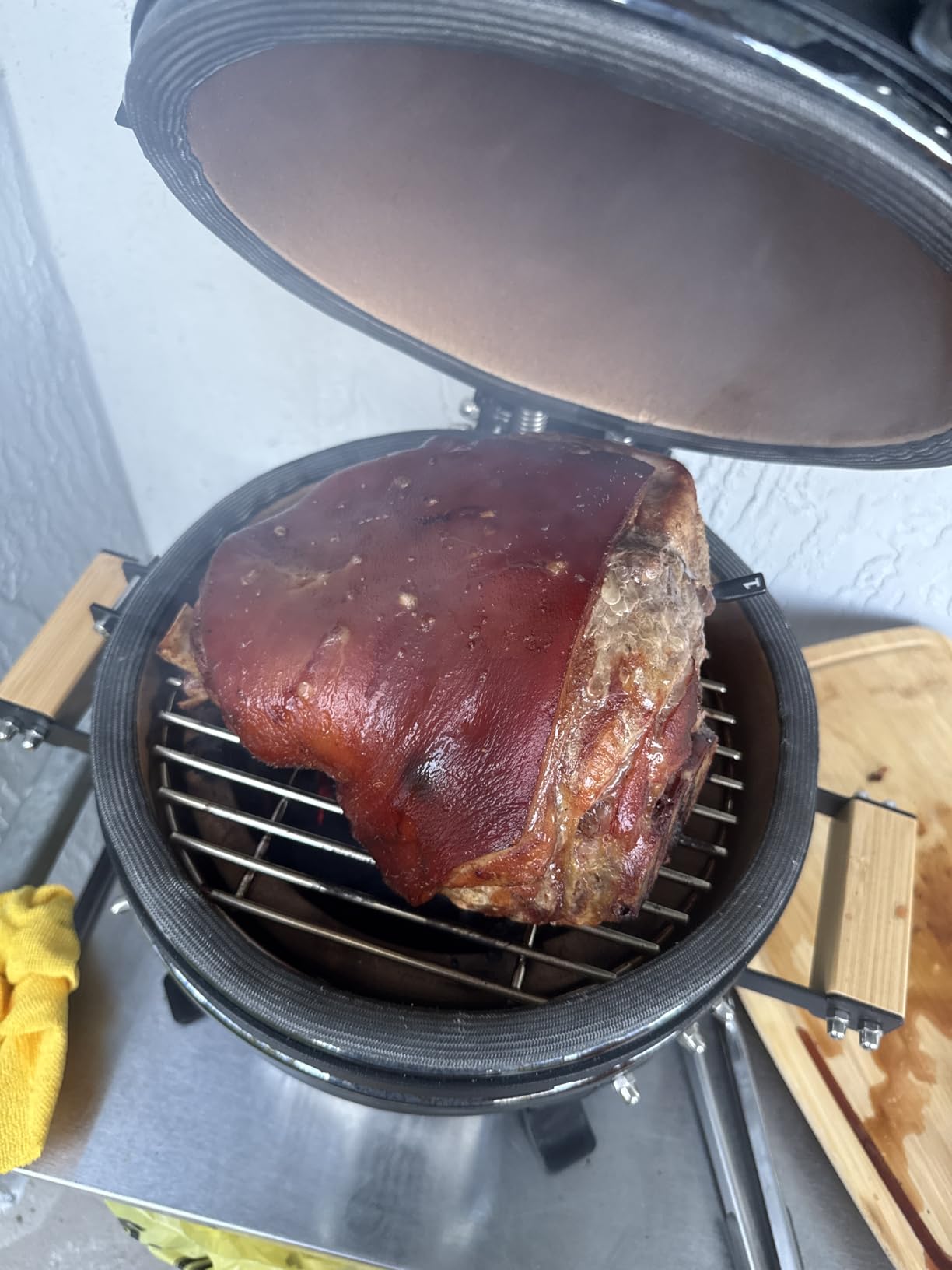 London Sunshine Ceramic Charcoal BBQ Kamado Grill Smoker - Portable Tabletop Cadet Series -Orange customer photo 2