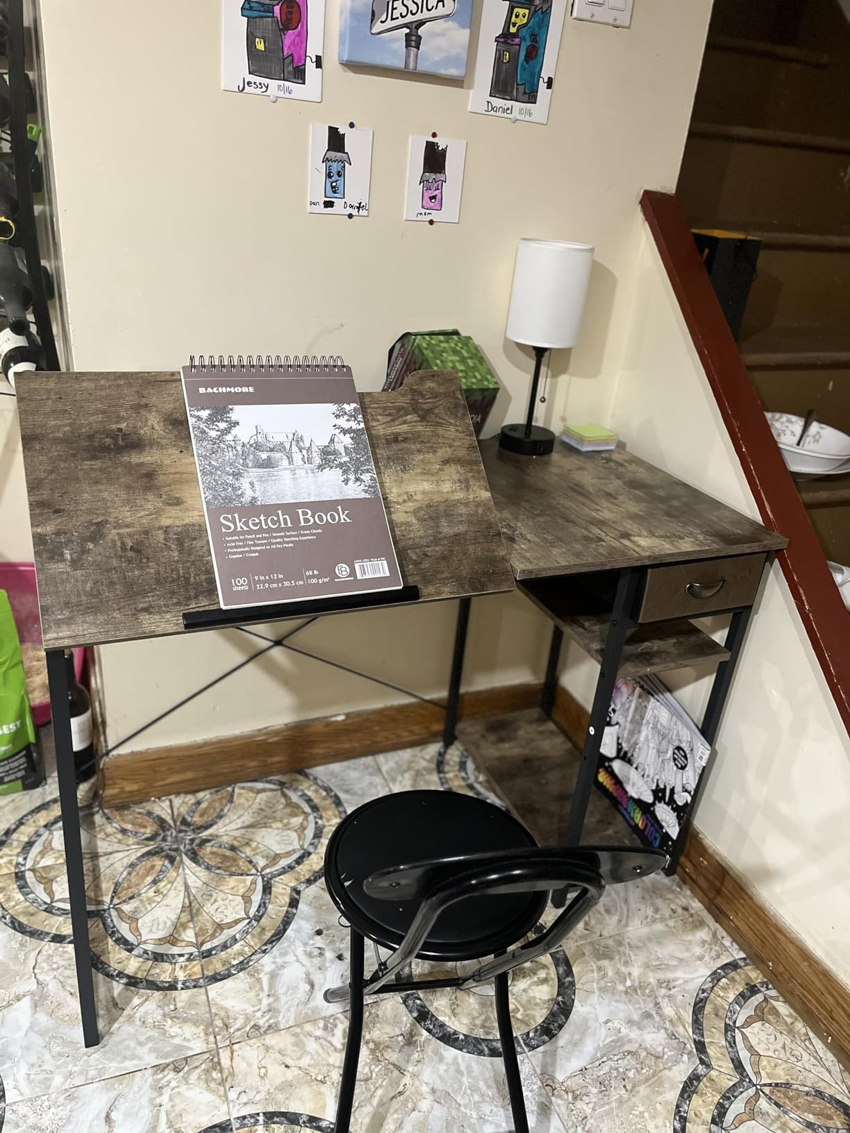 X-cosrack Adjustable Drafting Table with Storage Drawer & Monitor Stand customer photo 2