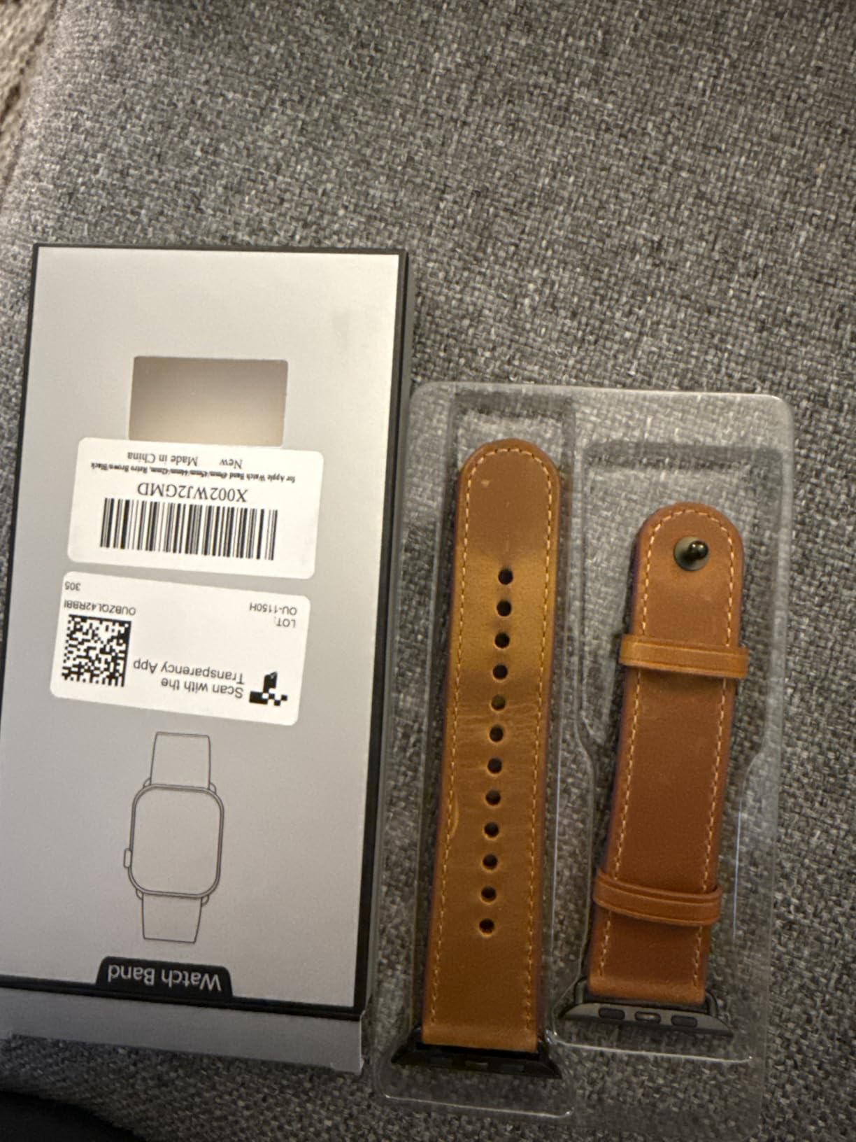 OUHENG Band Compatible with Apple Watch Band 46mm/45mm/44mm/Ultra 49mm Men | Genuine Leather Strap for iWatch Ultra 3/2/1 & SE 3/2/1 Series 11 10 9 8 7 6 5 4 3 2 1 (Retro Brown/Black) customer photo 2