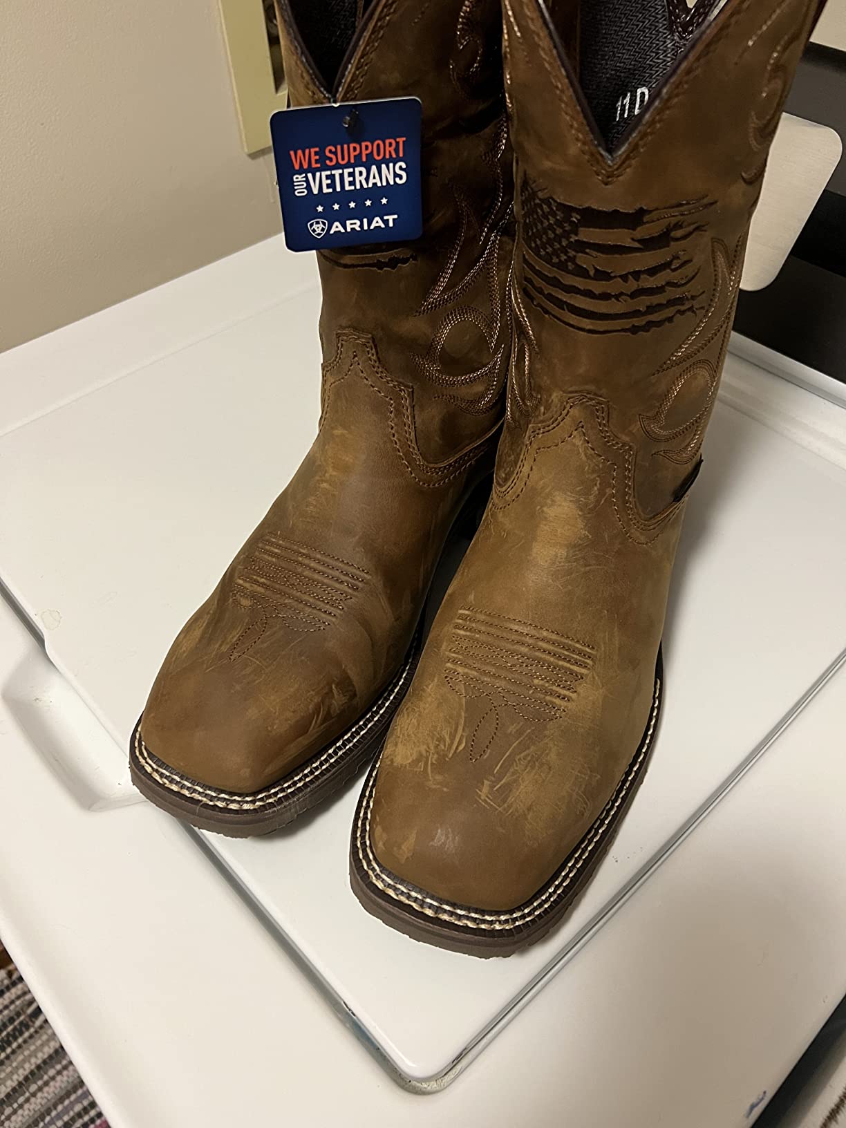 ARIAT Men's Hybrid Patriot Waterproof Western Boot customer photo 2