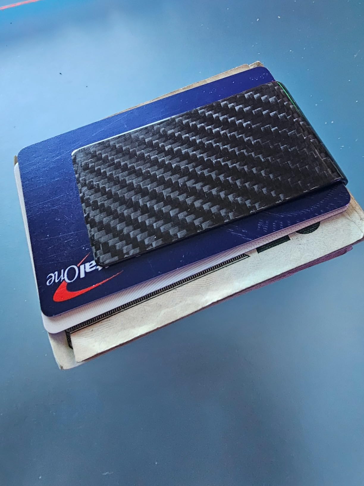 MONOCARBON Carbon-Fiber-Money-Clip-for-Men, Minimalist-Money-Holder for Cash, High Elastic Carbon-Fiber-Wallet, Slim and Durable customer photo 2