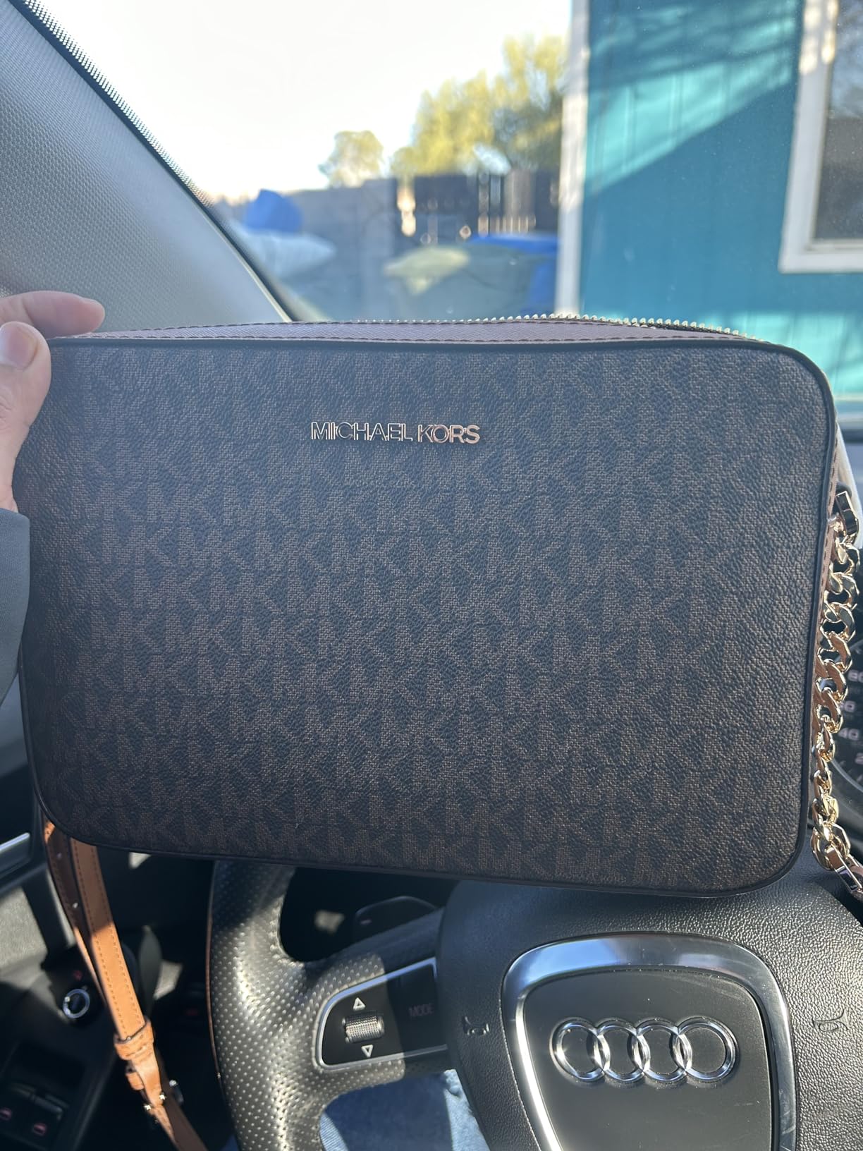 Michael Kors Women's Jet Set Large Crossbody Bag customer photo 1
