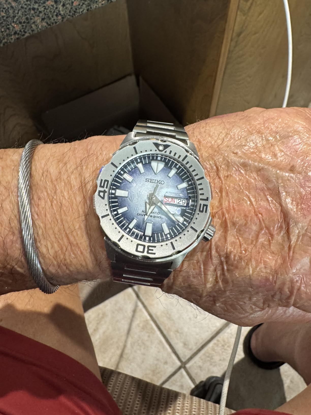 Seiko SRPG57 Prospex Automatic Diver Watch Blue Dial 200M customer photo 2