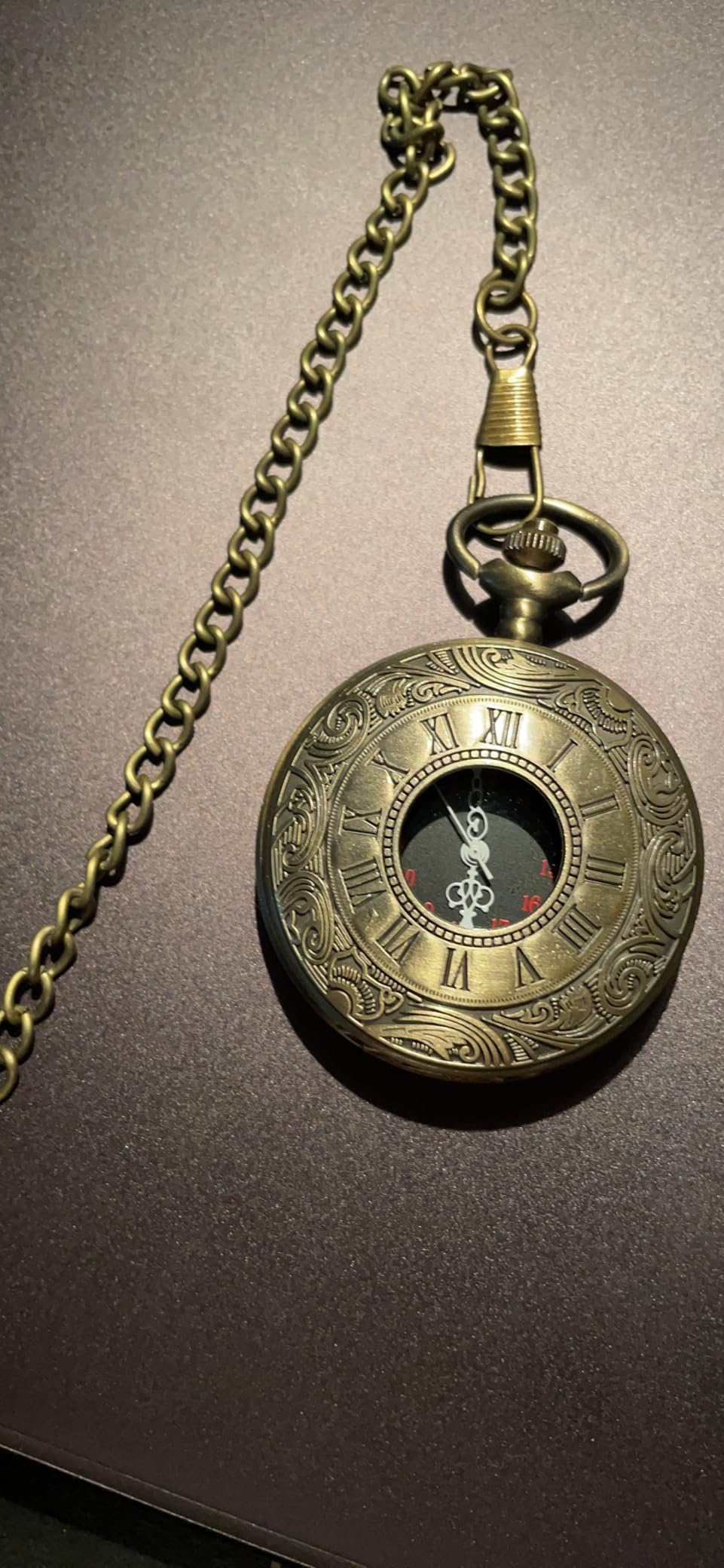 Vintage Pocket Watch Roman Numerals Scale Quartz Pocket Watches with Chain customer photo 2