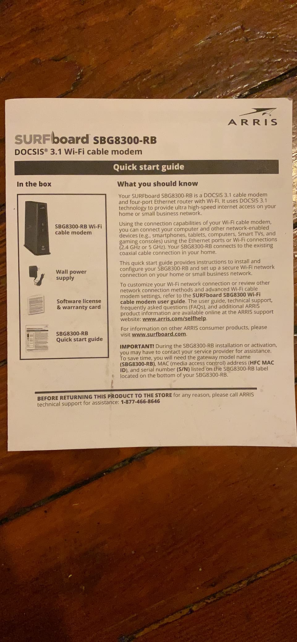 Arris (SBG8300-RB) - Cable Modem Router Combo - Fast DOCSIS 3.1 Gigabit & AC2350 WiFi,Comcast Xfinity, Cox, Spectrum & More, 1 Gbps Max Internet Speeds, 4 OFDM Channels - Renewed customer photo 2